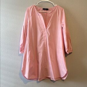 Pomander Place Pink Balloon Sleeve Tunic dress